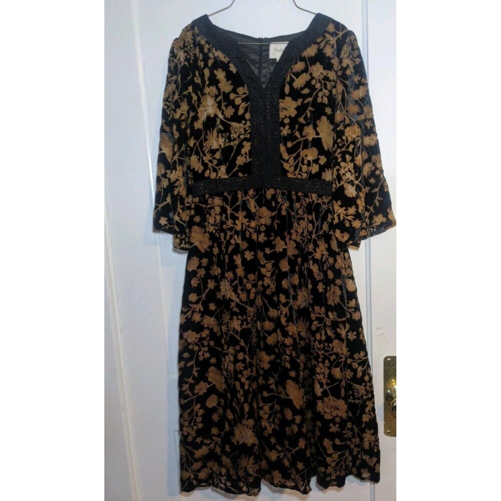 Velour Sheer Burnout Dress M Whimsigoth Witchy Fairy Boho Goblin Cottage
